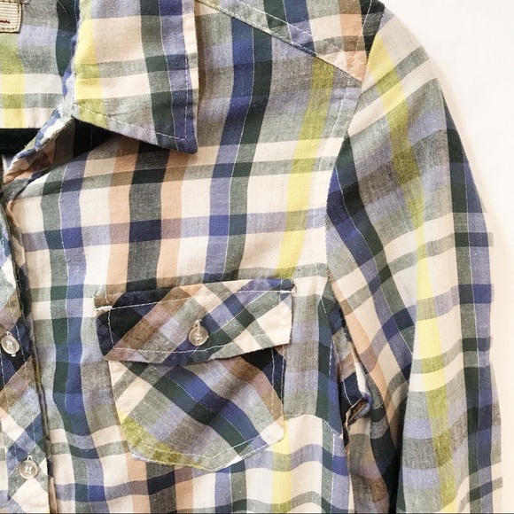 Ashley by 26 International Plaid Button Down Womens Flap Pocket Western Cowgirl - Picture 3 of 7